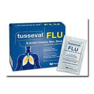TUSSEVAL FLU Integratore alimentare 12 BUSTINE SOLUBILI