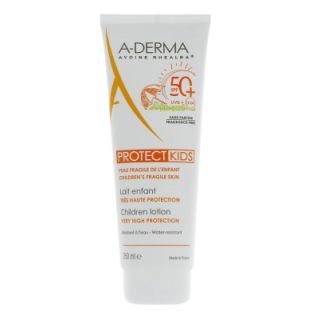 A-Derma Protect Kids Latte Solare Bambino SPF 50+ protezione molto alta 250 ml