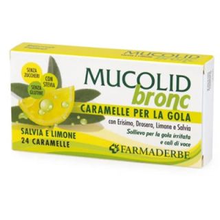 Mucolid Bronc caramelle per la gola salvia e limone 24 pezzi