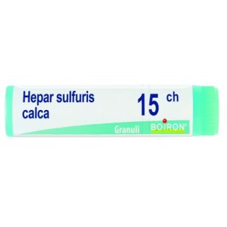 BOIRON HEPAR SULFURIS CALCAREUM MEDICINALE OMEOPATICO 15 CH GLOBULI