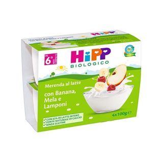 Hipp Bio Merenda al Latte Biologico Banana Mela Lampone - dal 6° Mese